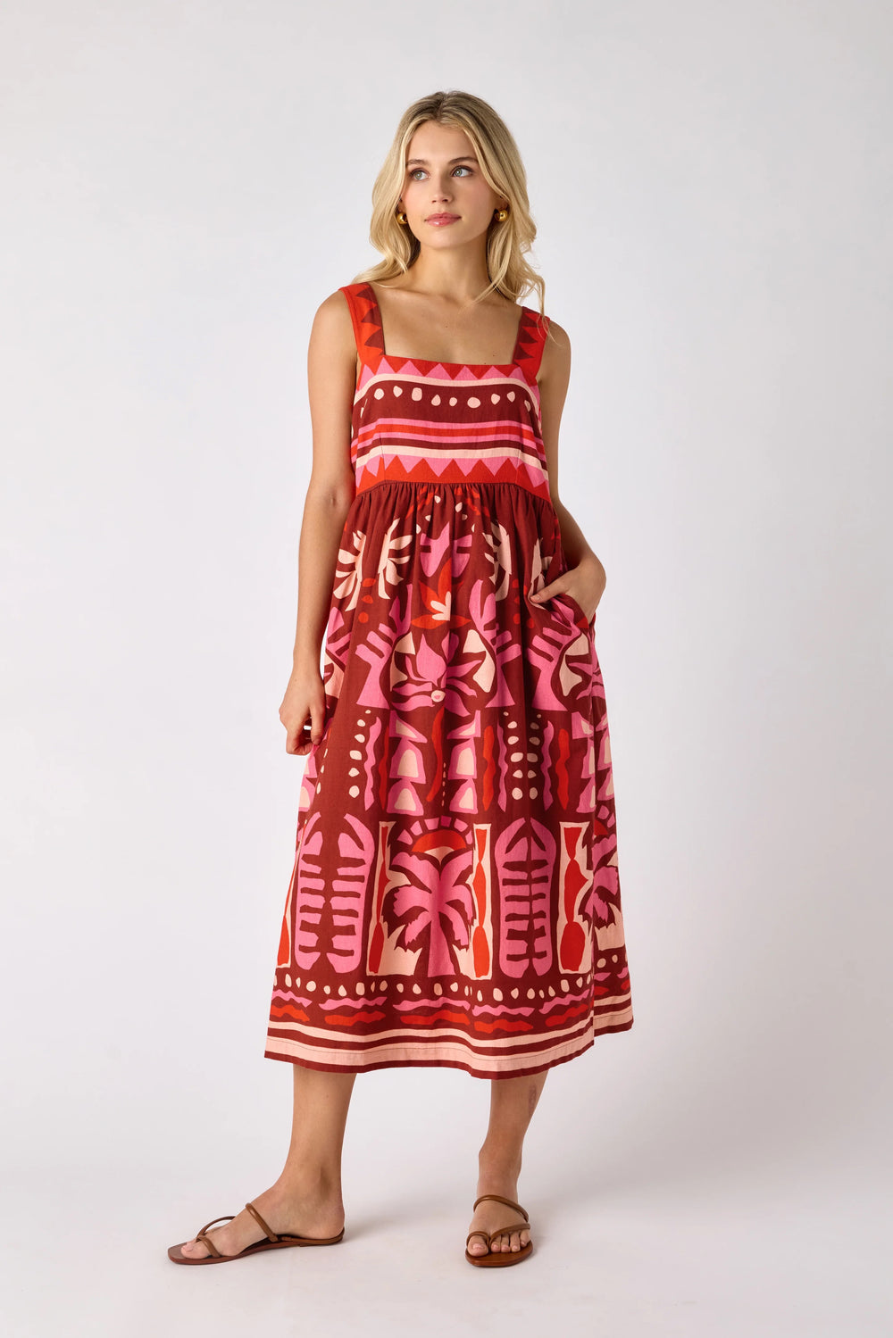 Crosby by Mollie Burch Simpkin dress in Mexico City, featuring a stylish, flowing dress with vibrant pattern and elegant fit.