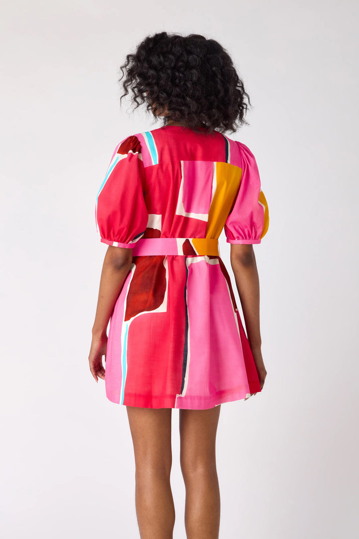 Crosby by Mollie Burch Stevie Barragan dress in vibrant floral pattern, sleeveless with a flowy silhouette and midi length.