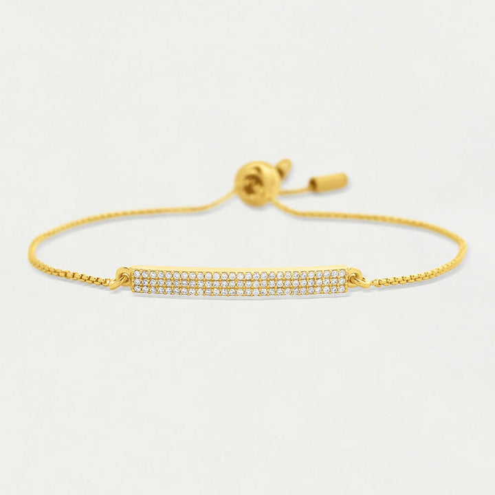 DeaN Davidson Signature Pave Bar Chain Bracelet with sparkling pave accents, stylish jewelry accessory for elegant wear.