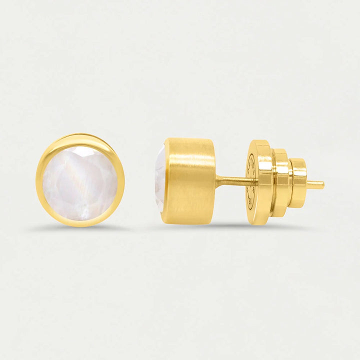 DeaN Davidson Signature Midi Knockout Studs accessories with metallic finish and geometric design, close-up view.