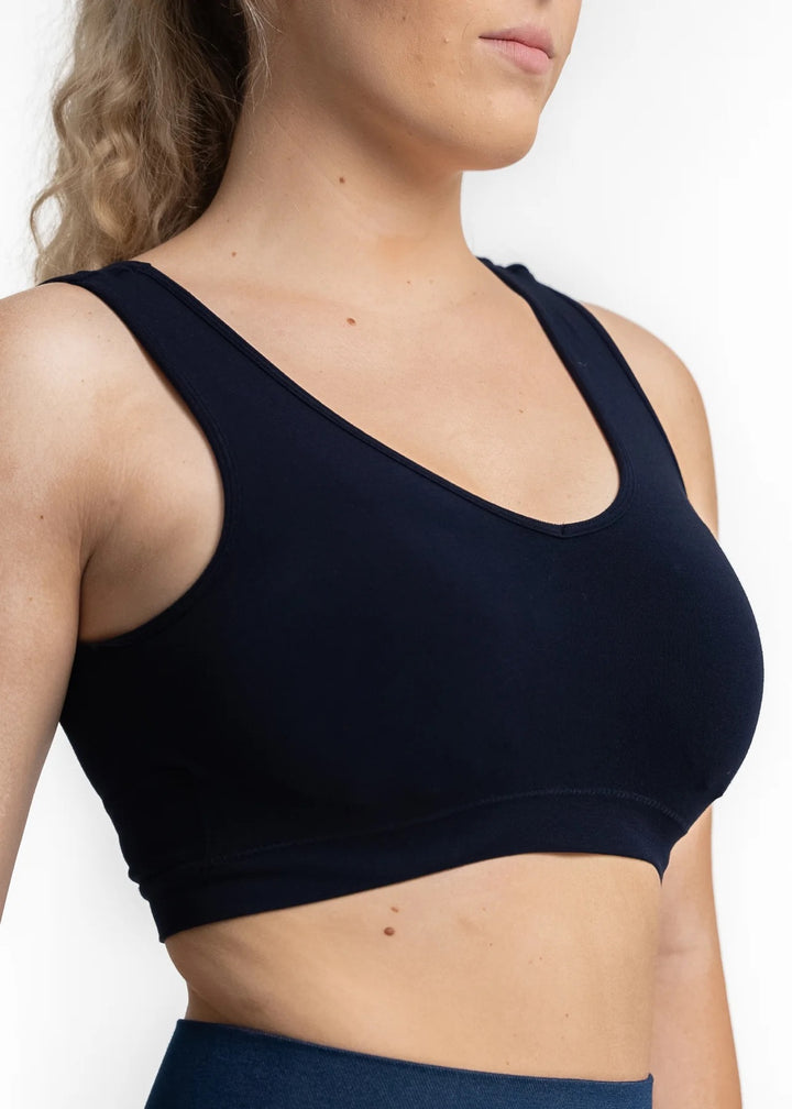 Elietian V-Neck Bra accessory in soft fabric with a smooth V-neck design, shown in neutral color.