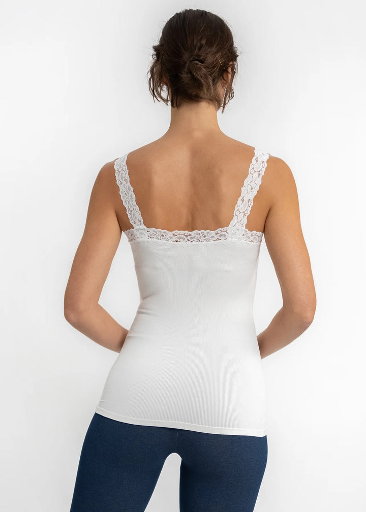 Elietian lace camisole accessory featuring delicate lace fabric and adjustable straps, designed for stylish layering or wear alone.