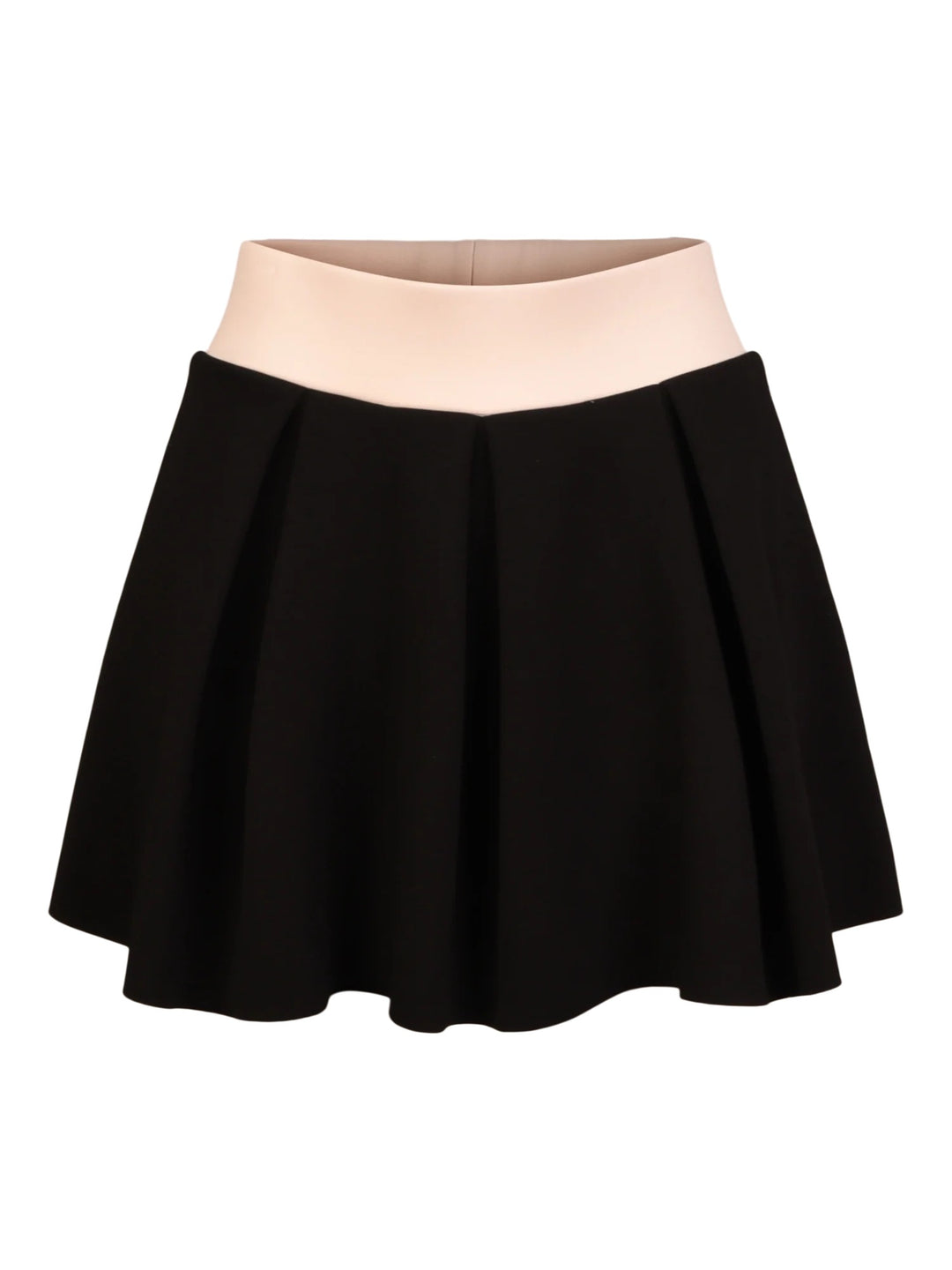 Emily McCarthy Sydney skirt, stylish women's bottoms in a vibrant design, shown on a hanger with a blurred background.