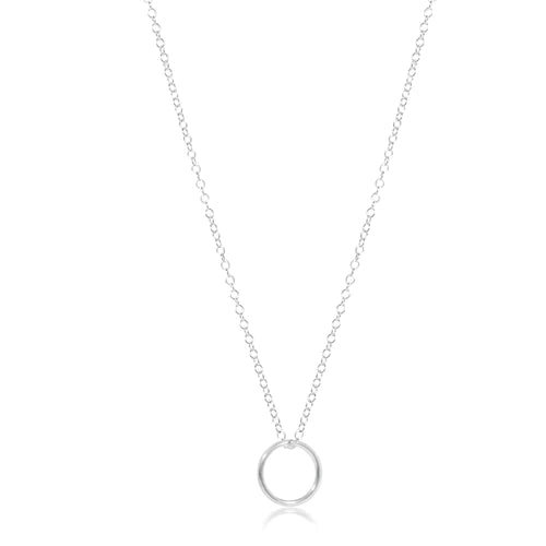 Sterling silver Halo charm necklace by Enewton featuring a delicate circular pendant on a fine chain.