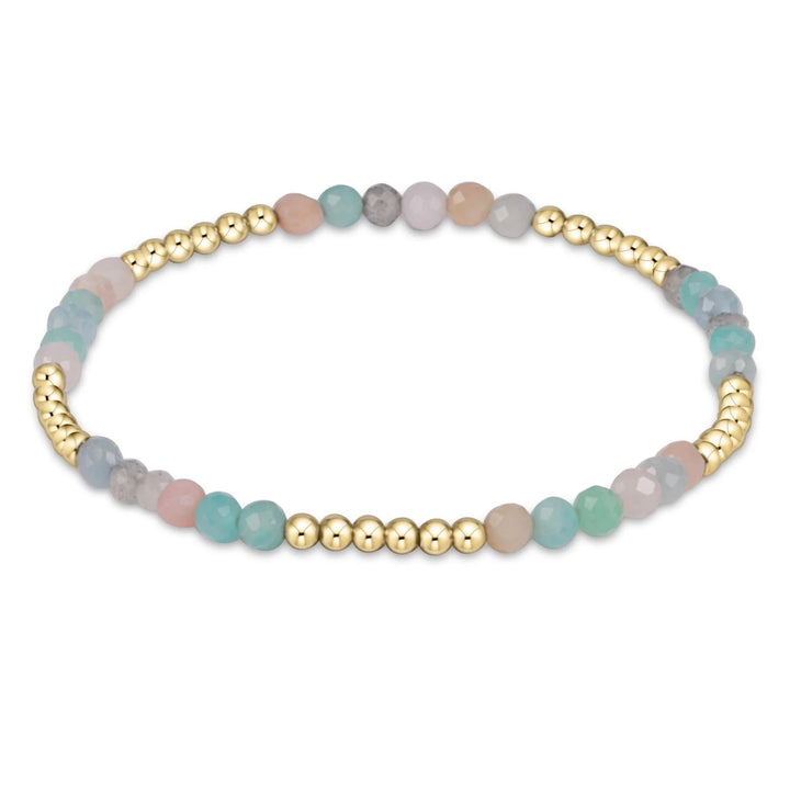 Enewton Blissful Pattern 2.5mm gold bead gemstone bracelet with intricate design and polished finish for stylish accessories.