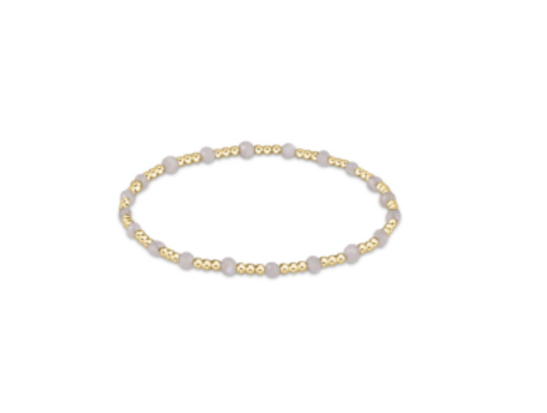 Enewton gemstone gold sincerity pattern 3mm bead bracelet featuring small gold and gemstone beads in a stylish accessory design.