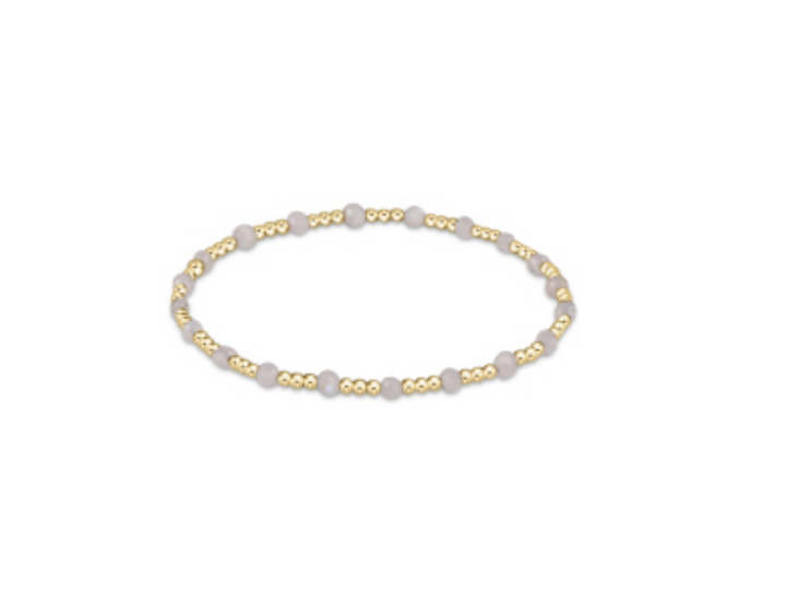 Enewton gemstone gold sincerity pattern 3mm bead bracelet featuring small gold and gemstone beads in a stylish accessory design.