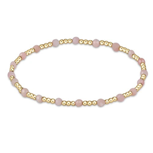 Enewton gemstone gold bracelet with 3mm sincerity pattern beads, elegant accessories for stylish wear.