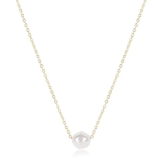 16-inch Admire Pearl Necklace by Enewton featuring elegant white pearls on a delicate silver chain.