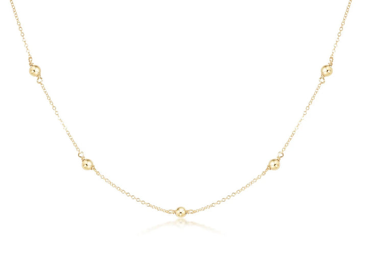 Gold 17-inch choker necklace with 4mm simplicity chain from Enewton, showcasing a sleek and minimalist jewelry accessory.