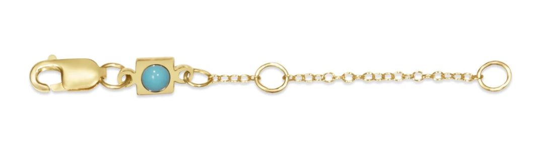 Enewton 2-inch necklace extender in silver tone, jewelry accessory for adjusting necklace length, close-up view of the extender.