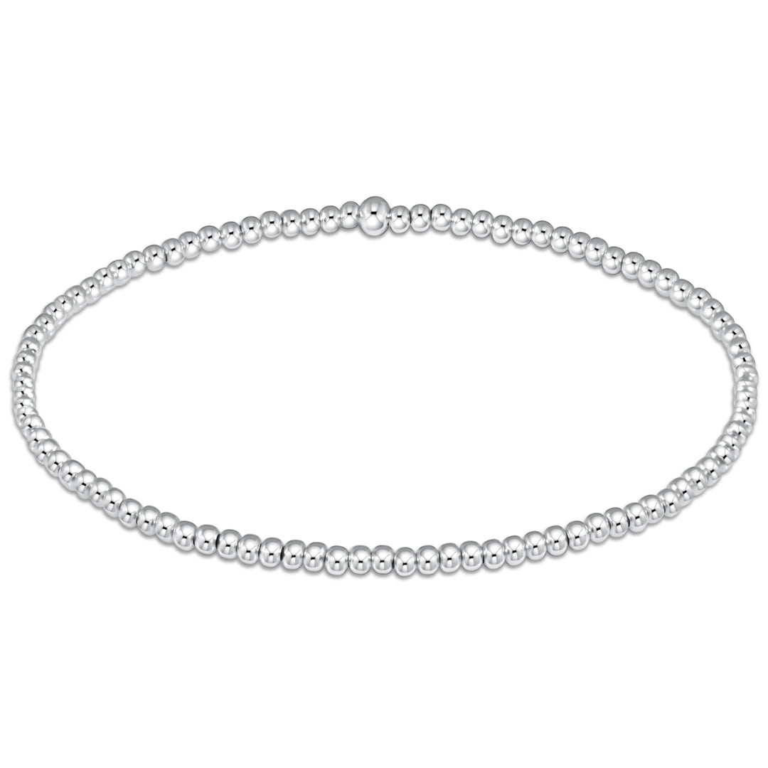 Sterling silver 2mm classic bead bracelet by Enewton, featuring smooth round beads on a sleek, stylish accessory for everyday wear.