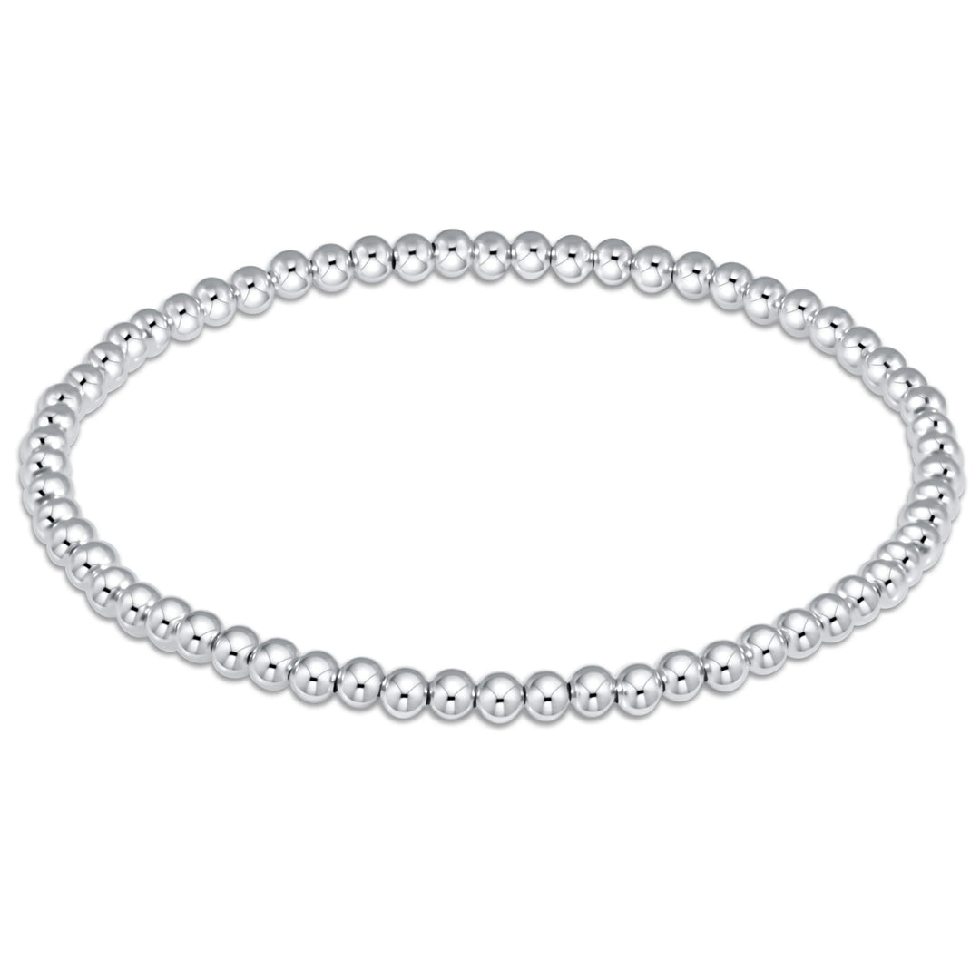Sterling silver bead bracelet with 3mm classic beads from Enewton, stylish accessories for everyday wear.