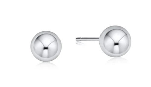 Sterling silver 8mm classic stud earring from Enewton, featuring a simple and elegant design for everyday wear.