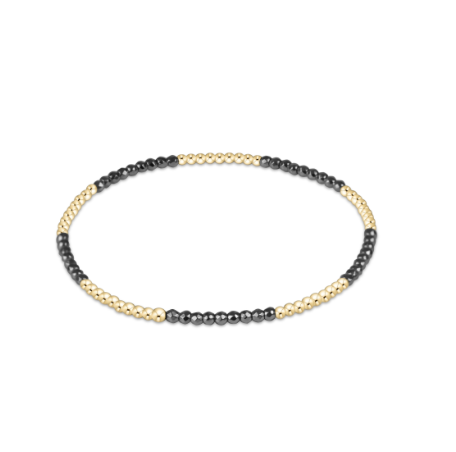 Silver faceted hematite bead bracelet from Enewton's Blissful Pattern collection, featuring a 2mm beaded design.