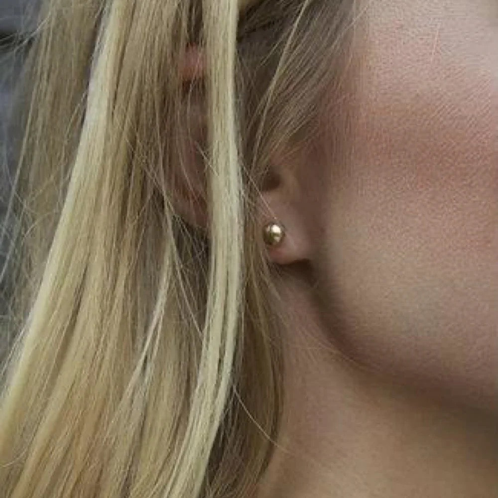 Gold Classic 6mm Ball Stud earring by Enewton, showcasing a smooth, round ball design on a simple stud setting.