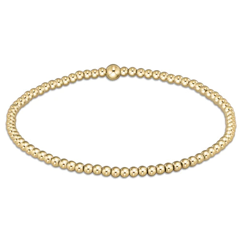 Enewton Classic Gold 2.5 Bead Bracelet featuring gold-toned beads on a delicate chain, stylish accessories for everyday wear.