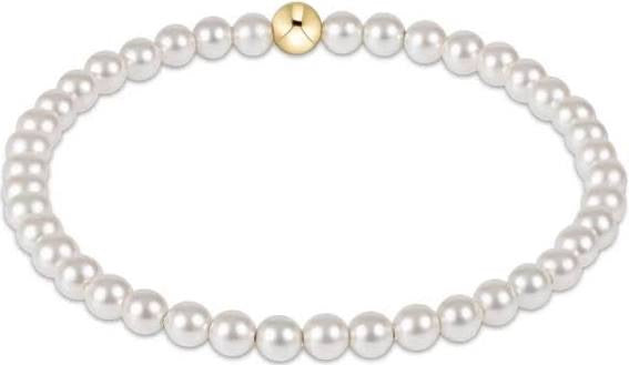 Enewton Classic Pearl 4mm Bead Bracelet featuring white pearl beads and an elegant clasp, ideal for stylish accessories.