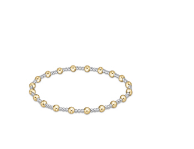 Enewton Classic Sincerity 4mm bead bracelet with mixed metal beads, stylish accessories for everyday wear.