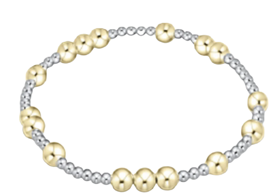 Enewton Classic Sincerity 5mm mixed metal bead bracelet featuring round beads on a durable metal chain.