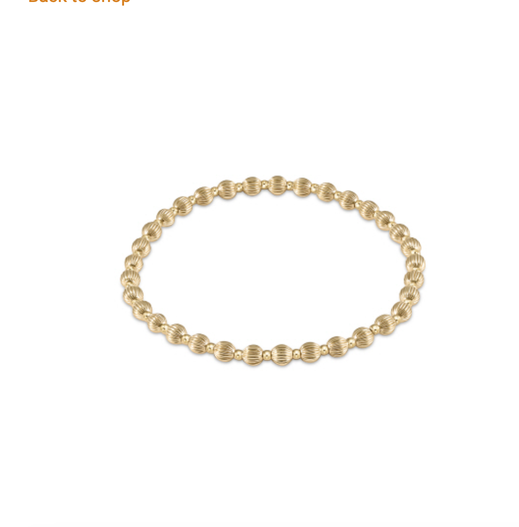 Enewton Dignity Grateful 4mm bead bracelet with silver-tone beads, woven cord, and adjustable closure, casual accessory for men and women