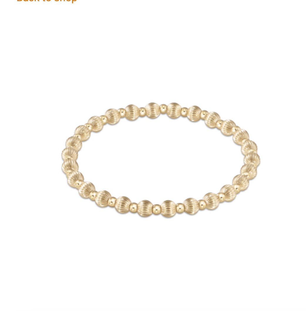 Enewton Dignity Grateful 5mm bead bracelet with engraved message, crafted as a meaningful accessories piece.
