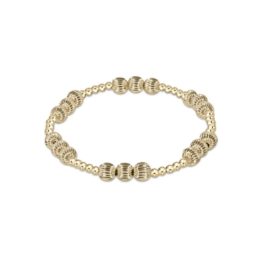 Enewton Dignity Joy pattern 6mm gold bracelet with intricate design, stylish accessories for elegant wristwear.