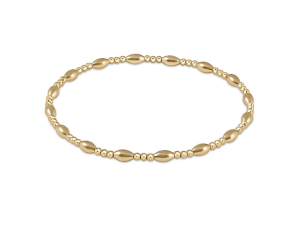 Enewton Harmony Sincerity Pattern gold 2mm bead bracelet, stylish accessory with intricate beaded design.