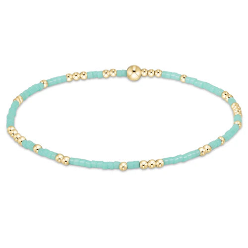 Enewton Hope Unwritten Mint bracelet with adjustable string and charm, featuring a fresh mint color and minimalist design.