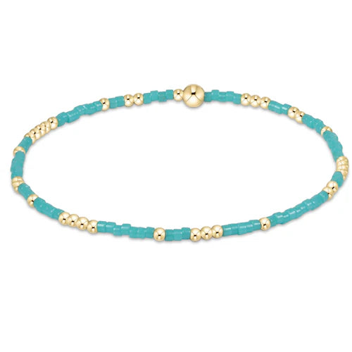 Enewton Hope Unwritten turquoise bracelet with beaded design, featuring silver accents on a delicate chain for stylish accessories.