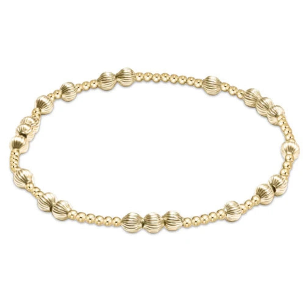 Enewton Hope Unwritten Dignity 4MM gold bracelet with delicate chain and minimalist design, shown on a white background.