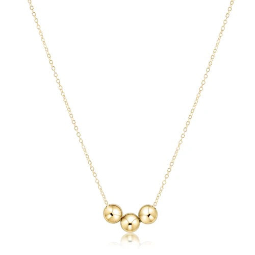 Enewton Joy Gold 6mm bead 16-inch necklace with smooth gold beads, stylish accessories for everyday wear.