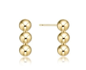 Enewton gold Joy Stud 6mm earring featuring a simple, elegant round design on a plain background.