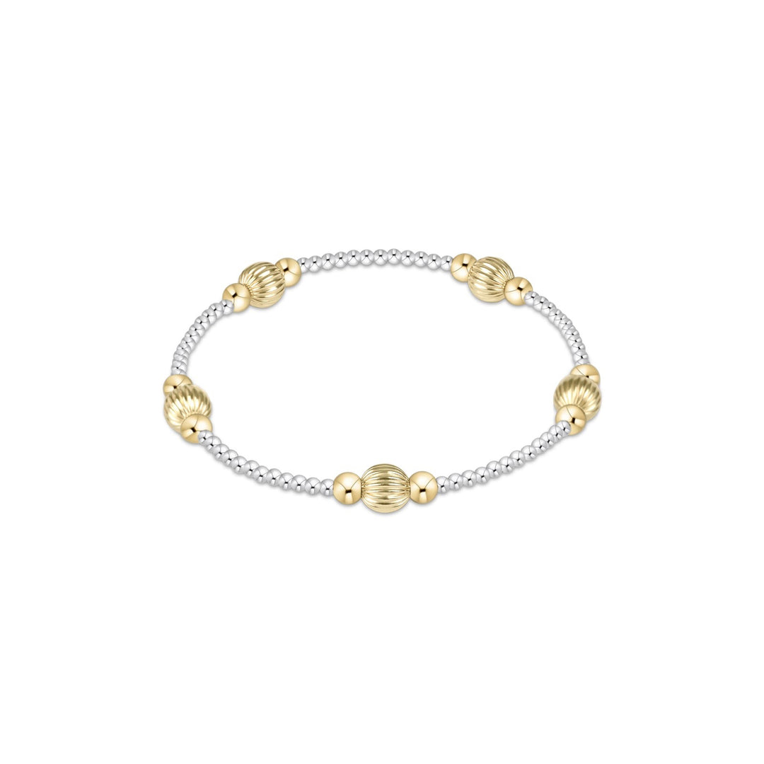 Enewton Purpose Dignity 6mm mixed metal beaded bracelet with adjustable cord and metal beads, stylish accessories for men and women.