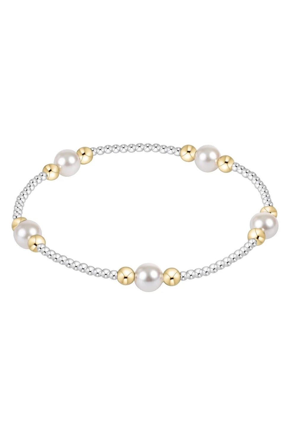 Enewton Purpose Pearl 6mm bead bracelet with mixed metal accents, stylish accessories for a layered, fashionable look.