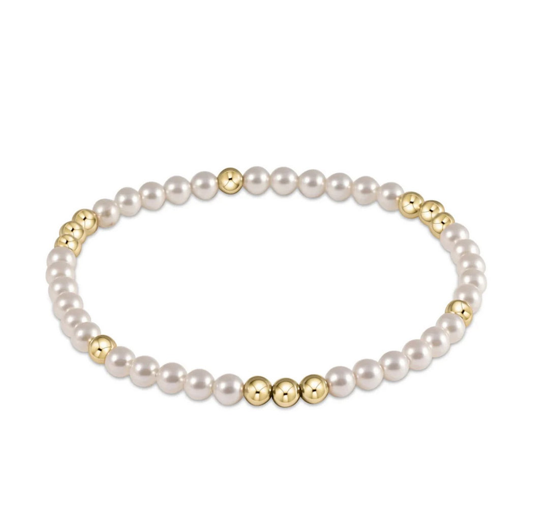 Enewton Worthy Pearl 3MM bracelet featuring small pearl beads on a delicate jewelry accessory.