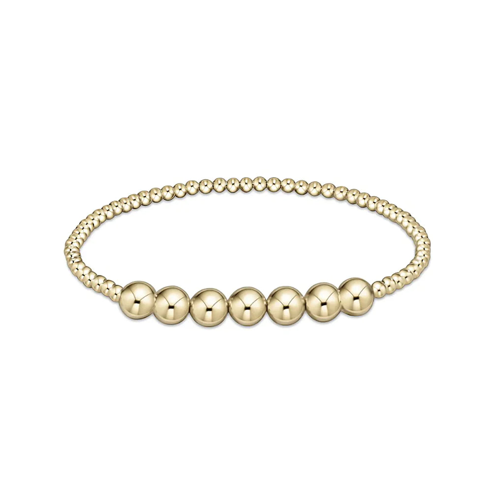 Enewton gold beaded bracelet with 3mm and 6mm round beads, stylish accessories for a chic look
