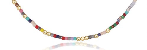 Enewton 15-inch Hope Unwritten necklace with a delicate choker design, featuring a silver chain and pendant on a plain background