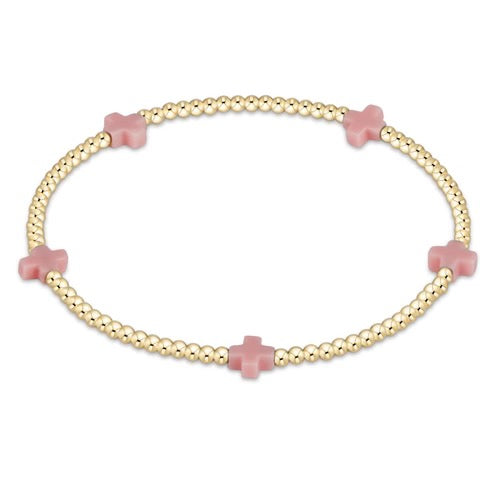 Enewton Signature Cross Small 2MM Gold Bracelet, fine jewelry accessory with a delicate cross design on a thin gold chain