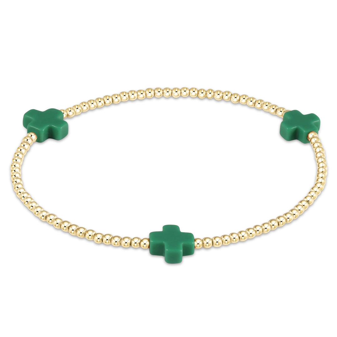 Enewton Signature Cross 2mm gold bracelet, stylish accessories with a sleek cross design, perfect for everyday wear.