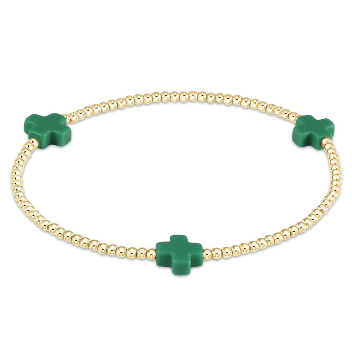 Enewton Signature Cross 2mm gold bracelet, stylish accessories with a sleek cross design, perfect for everyday wear.