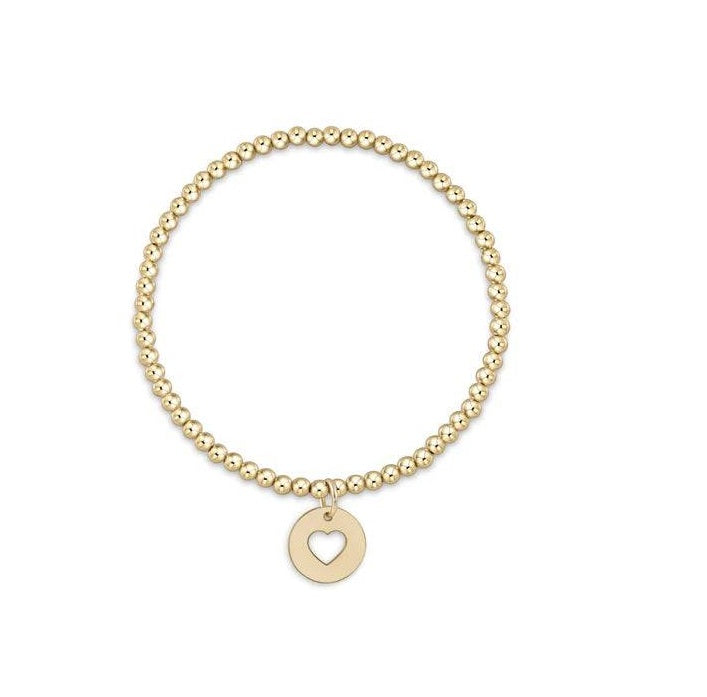 Classic Gold 3mm Bracelet - Love Gold Disc