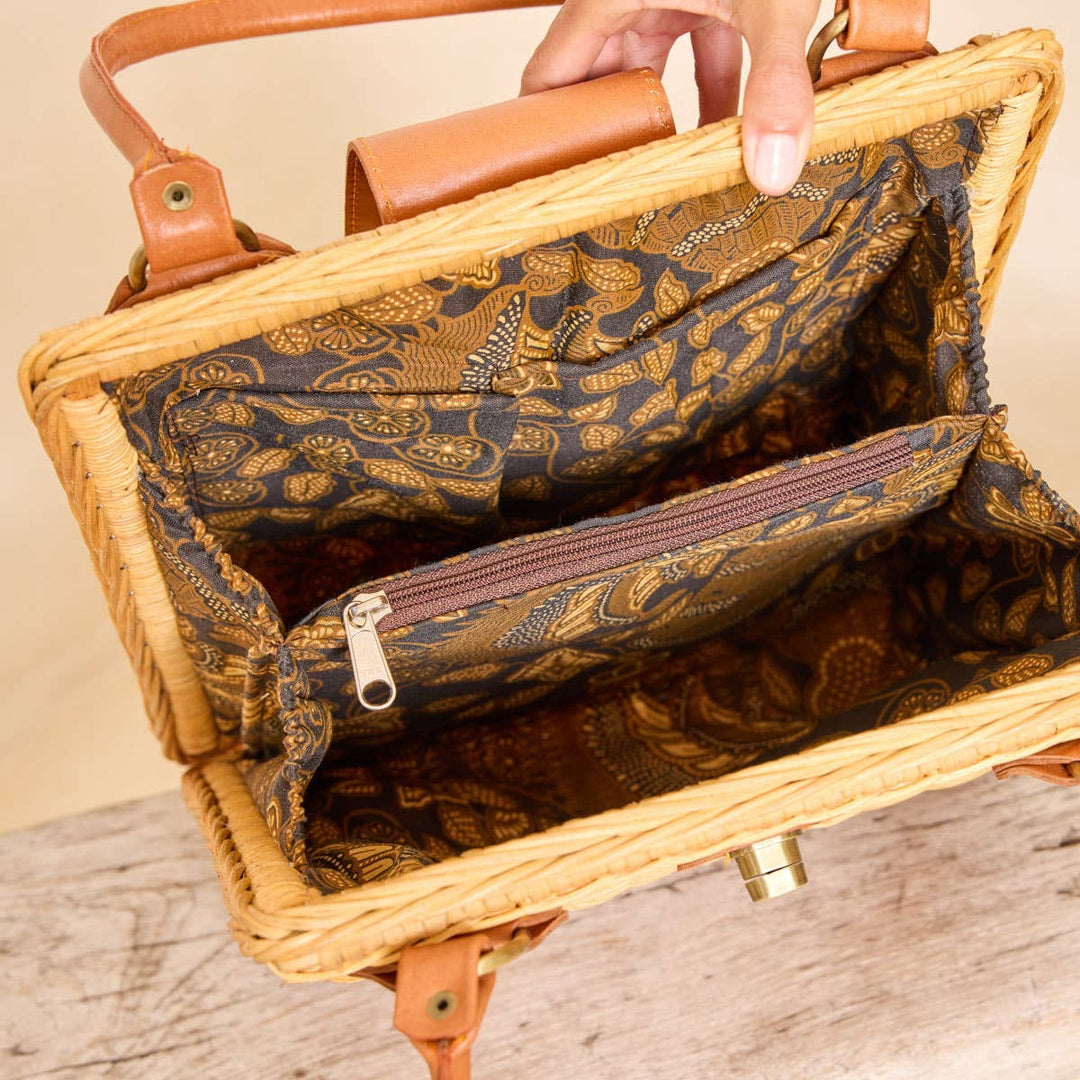 Vintage Classic Rattan Handbag