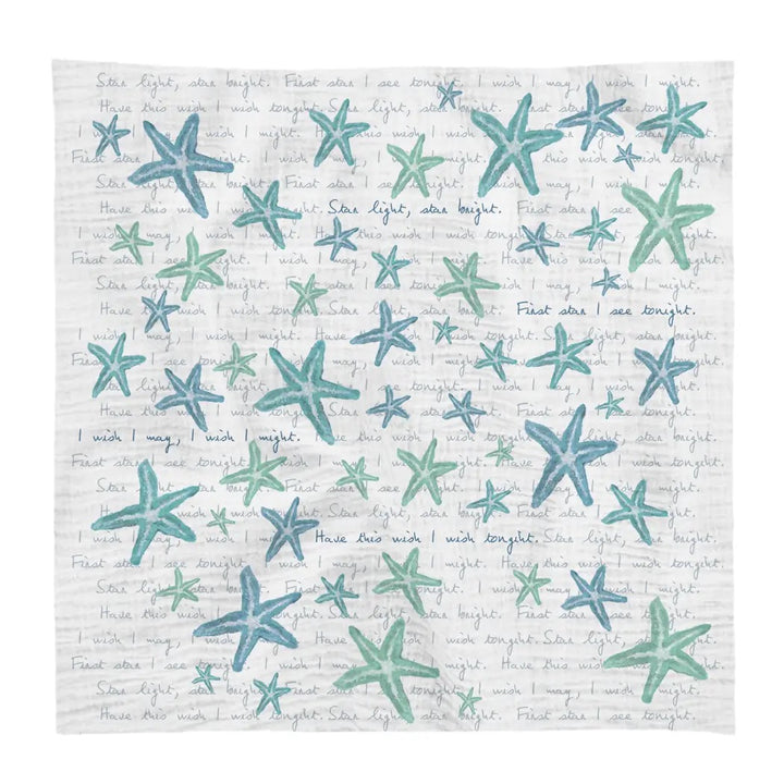 Soft French Graffiti cotton swaddle gift set with colorful patterns, perfect for newborns and baby comfort.