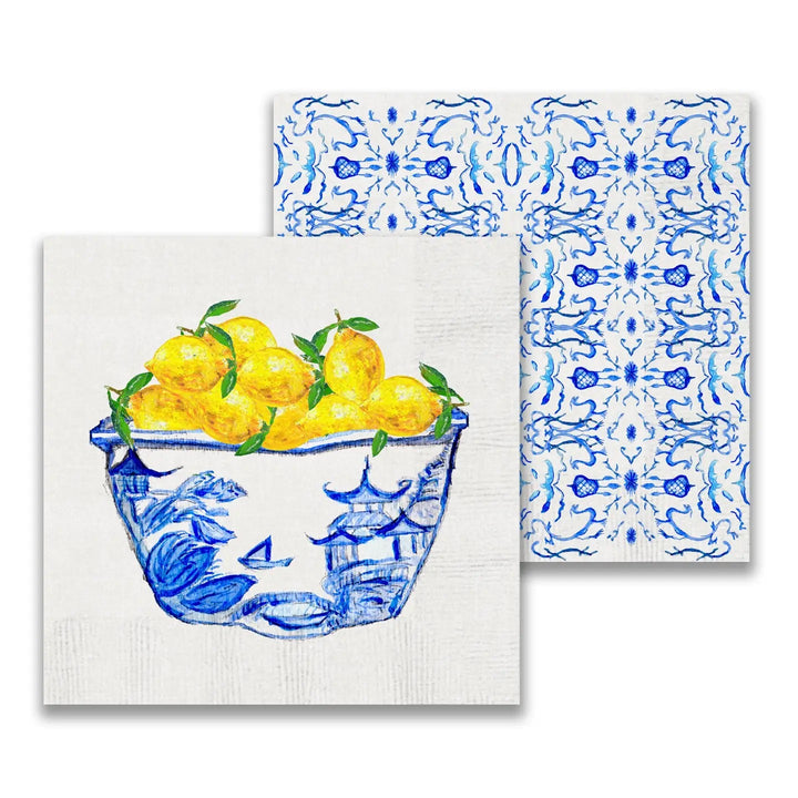 French Graffiti home cocktail napkin with colorful graffiti design on white background for stylish table settings.