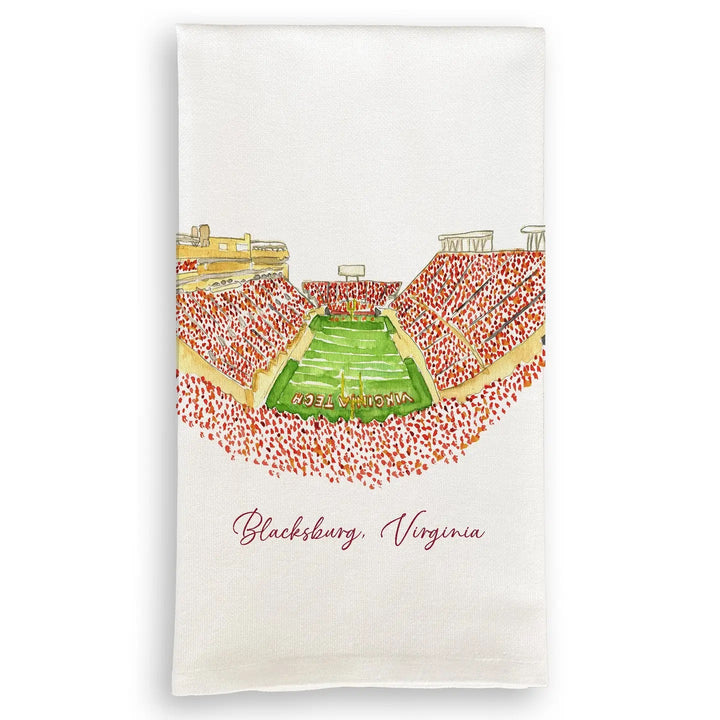 French Graffiti college dish towel with vibrant, artistic design for home kitchen decor and practical use.