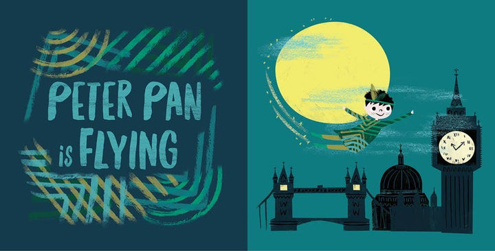 Peter Pan: Adventure Primer gift book by Gibbs Smith, featuring colorful cover art and whimsical illustrations.
