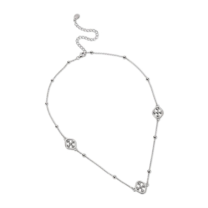 Gracewear Collection shield choker necklace featuring a sleek, metallic design worn close to the neck as stylish accessories