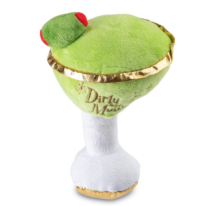 Haute Diggity Dog Dirty Muttini squeaker dog toy with a realistic bottle design, perfect for playful, fun-loving dogs.