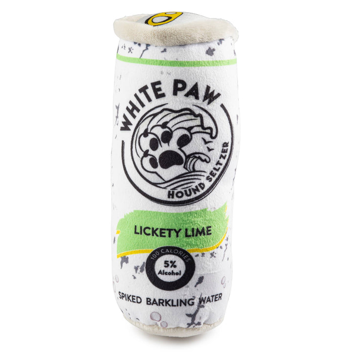 White Paw Lickety Lime squeaker dog toy by Haute Diggity Dog, featuring a playful design and durable squeaker for dogs' entertainment.